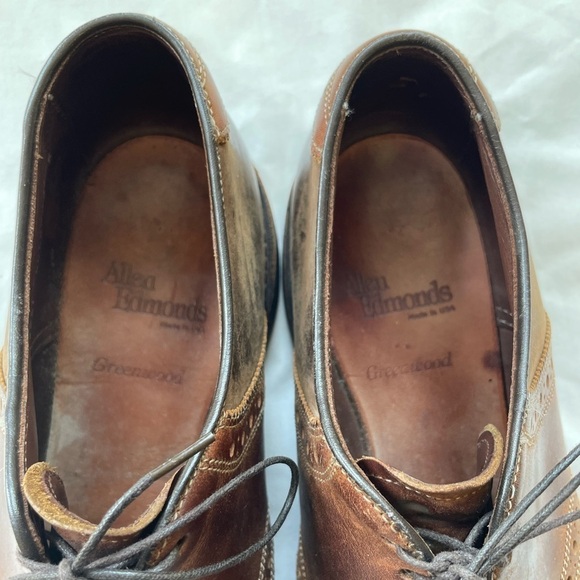 Allen Edmonds Greenwood Leather Lace Uo Derby Shoe in Brown Size 9 - Picture 4 of 10